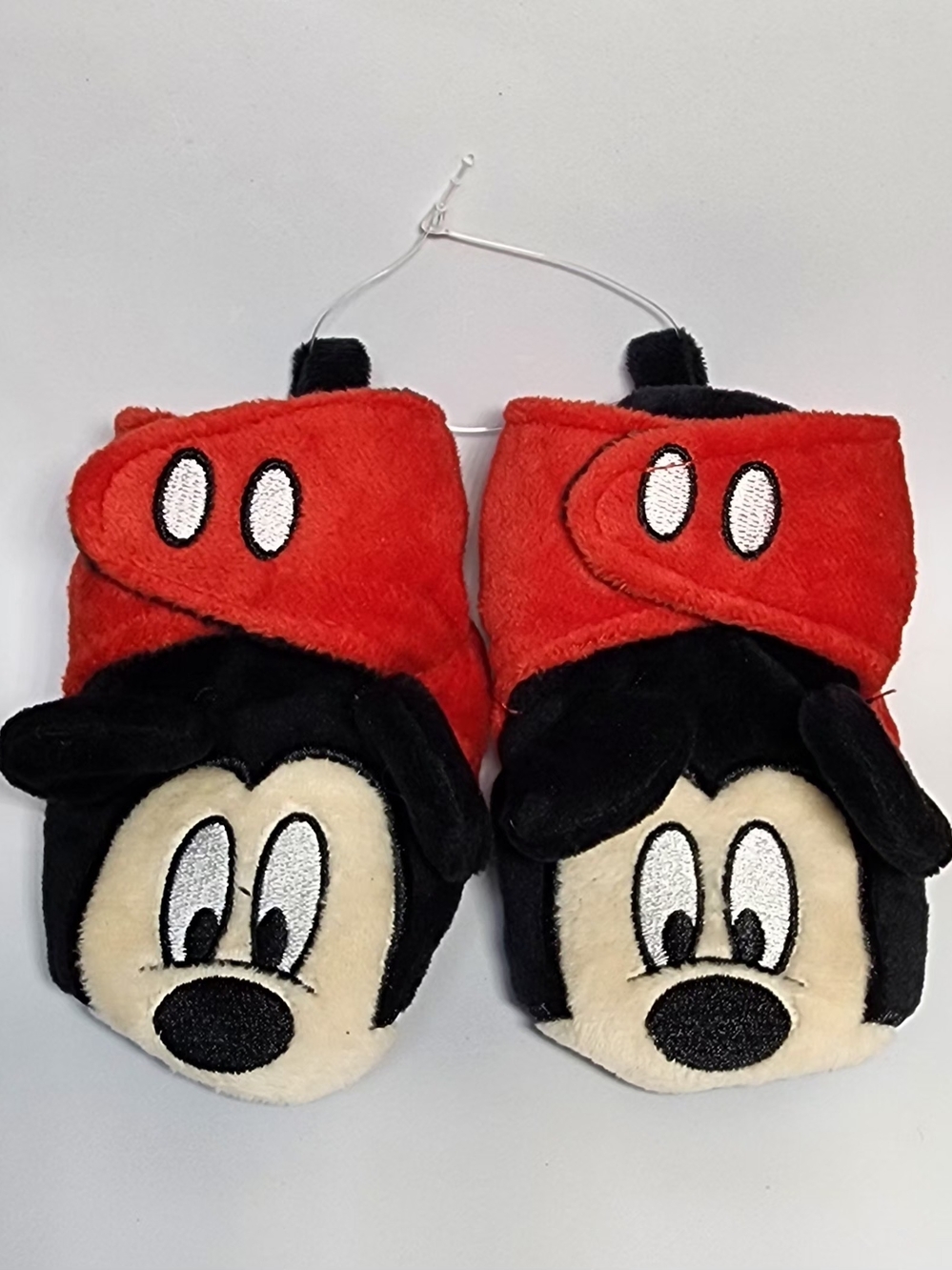 Disney Baby Boys' Mickey Mouse Booties - Soft Fleece Slipper Socks (Newborn/Infa